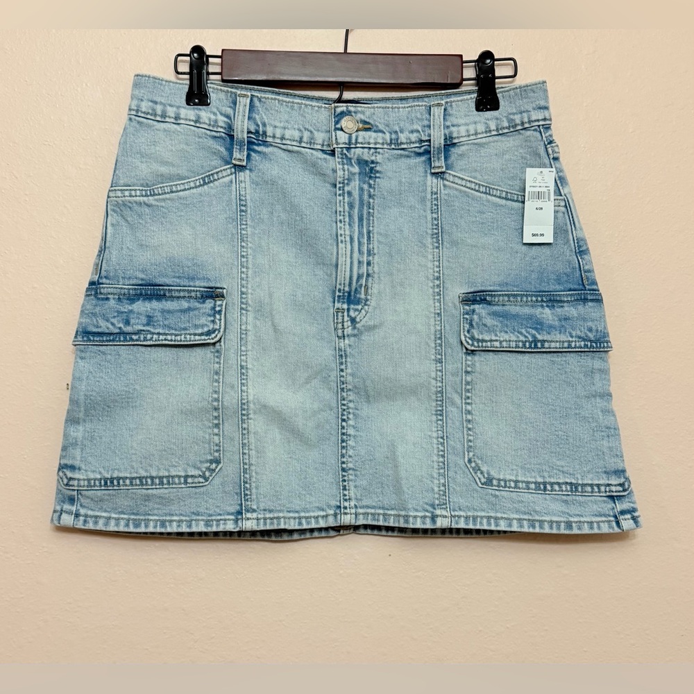 GAP Factory Denim Cargo Mini Skirt